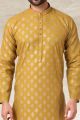 Dark Gold Cotton Kurta Pajama (NMK-5661)