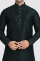 Dark Green Art Silk Kurta Pajama (NMK-5917)