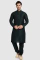 Dark Green Art Silk Kurta Pajama (NMK-5917)