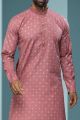 Dark Pink Cotton Kurta Pajama (NMK-6208)