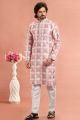 Dark Pink Cotton Kurta Pajama (NMK-7542)