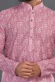 Dark Pink Cotton Kurta Pajama (NMK-8141)