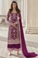 Dark Purple Net Salwar Suit (NWS-6707)