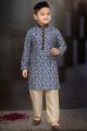 Digital Printed Blue Boys Kurta Pajama (NKK-790)