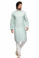 Digital Printed Green Cotton Kurta Pajama (NMK-7482)