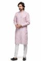 Digital Printed Purple Cotton Kurta Pajama (NMK-7473)