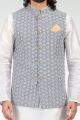 Embroidered Art Silk Light Purple Mens Nehru Jacket (NMK-6472)