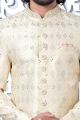 Embroidered Cream Art Silk Indo Western (NMK-7691)