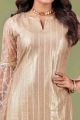 Embroidered Net Light Brown Salwar Suit (NWS-6841)