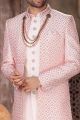 Embroidered Pink Art Silk Indo Western (NMK-6839)