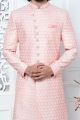 Embroidered Pink Art Silk Indo Western (NMK-7197)