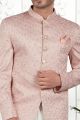 Embroidered Pink Art Silk Indo Western (NMK-7208)