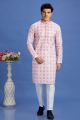 Embroidered Pink Cotton Kurta Pajama (NMK-7516)