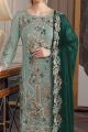 Faux Georgette Green Salwar Suit (NWS-6896)