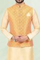 Fire Jaquard Nehru Jacket for Men (NMK-6683)