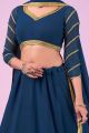 Georgette Navy Blue Gotta work Lehenga (NWG-1300)