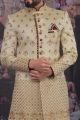 Gold Art Banarasi Silk Sherwani (NMK-4751)