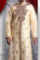 Gold Art Dupion Designer Kurta Pajama (NMK-1334)