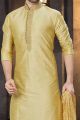 Gold Art Dupion Designer Kurta Pajama (NMK-3801)