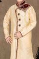 Gold Art Dupion Kids Sherwani (NKK-466)