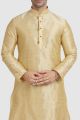 Gold Art Silk Kurta Pajama (NMK-5913)