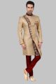 Gold Brocade Sherwani (NMK-5243)