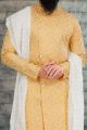 Gold Cotton Silk Indo Western (NMK-6786)