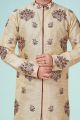 Gold Dupion Silk Kurta Pajama (NMK-4840)