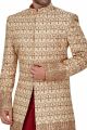 Gold Dupion Silk Sherwani for Men (NMK-4957)