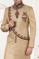 Gold Jaquard Grooms Sherwani (NMK-5240)