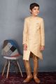 Gold Jaquard Sherwani for Kids (NKK-731)