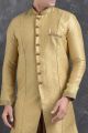 Gold Jaquard Silk Brocade Indo Western Kurta (NMK-5002)