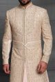 Gold Silk Grooms Sherwani (NMK-5439 )