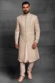 Gold Silk Grooms Sherwani (NMK-5439 )