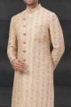 Gold Silk Mens Sherwani (NMK-6010)