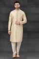 Gold Silk Sherwani for Men (NMK-6008)