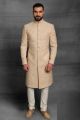 Gold Silk Wedding Sherwani (NMK-5389 )