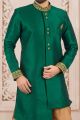 Green Art Banarasi Silk Indo Western Kurta (NMK-4046)