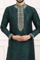 Green Art Banarasi Silk Mens Kurta Pajama (NMK-7020)