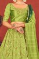 Green Art Silk Embroidered Lehenga Choli (NWG-817)