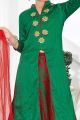 Green Art Silk Girls Lehenga Choli (NFG-151)