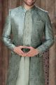 Green Art Silk Indo Western for Men (NMK-6841)