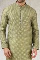 Green Art Silk Kurta Pajama (NMK-5836)