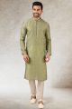 Green Art Silk Kurta Pajama (NMK-5836)