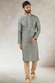 Green Art Silk Kurta Pajama (NMK-5854)