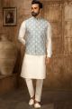 Green Art Silk Nehru Jacket (NMK-6311)