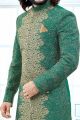 Green Art Silk Sherwani (NMK-4114)