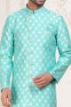 Green Banarasi Jaquard Indo Western (NMK-6897)