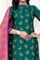 Green Banarasi Silk Printed Salwar Suit (NWS-6362)