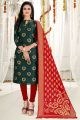 Green Banarasi Silk Salwar Suit (NWS-6351)